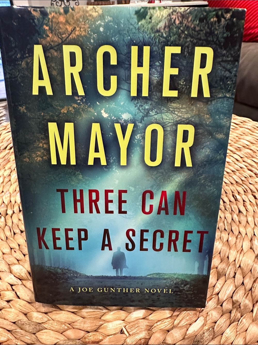 Archer Mayor "Three Can Keep a Secret" Hardcover Book - Teal & Yellow Cover